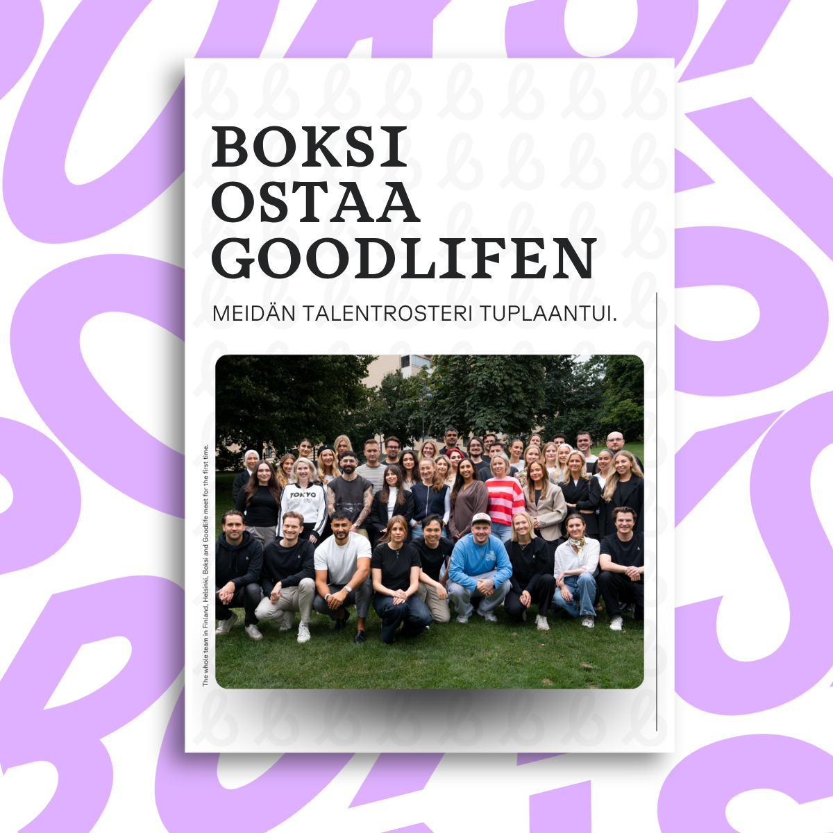 BOKSI OSTAA GOODLIFE MANAGEMENTIN